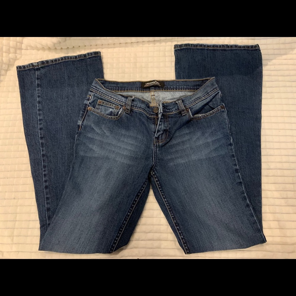 London Tear Boot Cut Dark Wash Jeans